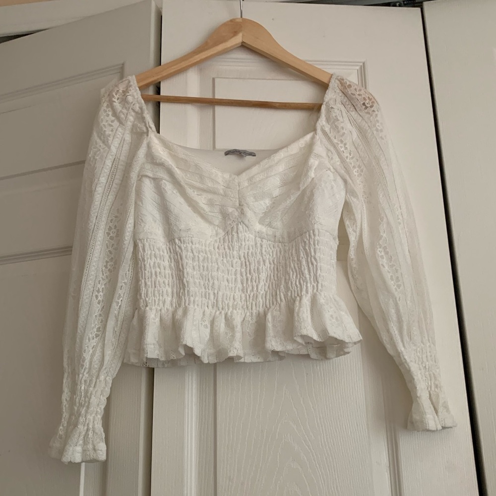 Cottagecore white top